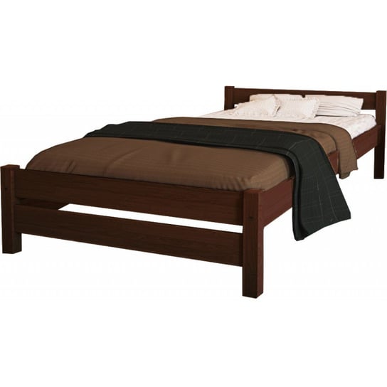 Łóżko do sypialni ciemnobrązwe, drewniane, Lectus Toronto, 90x200 cm Lectus