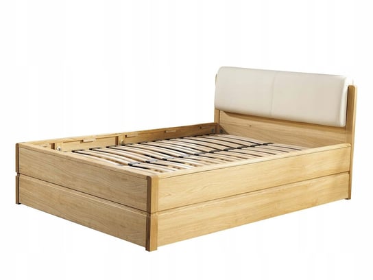 Łóżko do sypialni Dębowe 160X200 Eco Skóra Dąb Naturalny Inna marka
