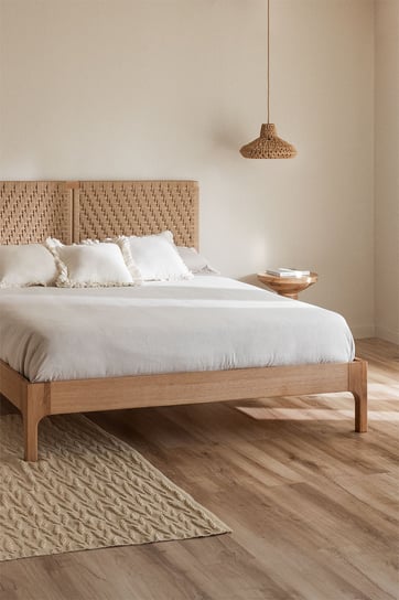 Łóżko do sypialni drewniane 160x200 cm MIA home