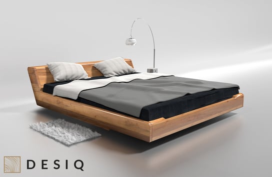 Łóżko do sypialni Dwuosobowe Kobe Drewno Dąb 200X200 Cm Desiq BIM Furniture