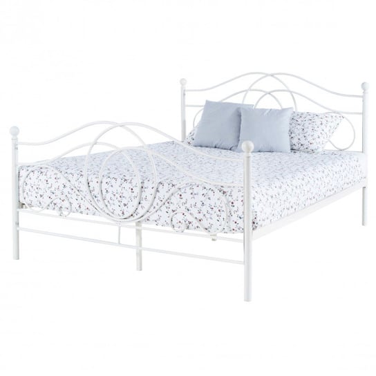 Łóżko do sypialni metalowe, białe, Lectus, Alice, 160x200 cm Lectus