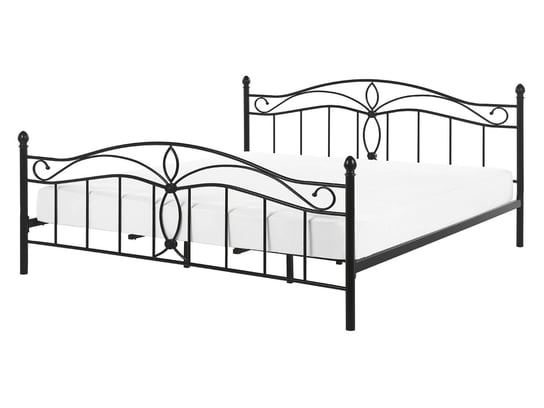 Łóżko do sypialni metalowe czarne ANTLIA 140x200 cm Beliani