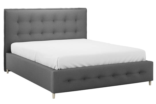 Łóżko do sypialni szare, Elivio, 176x40x218 Konsimo