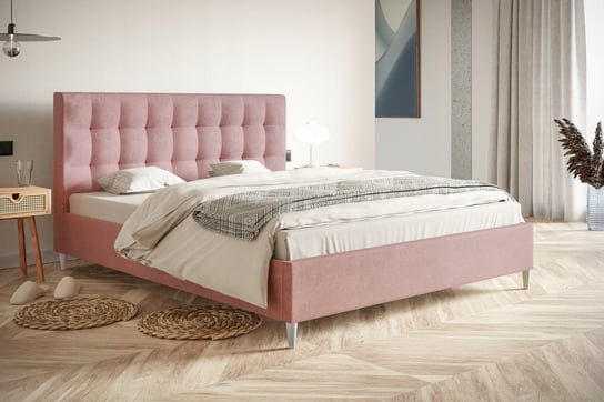 Łóżko do sypialni tapicerowane ze stelażem LONDON LITE 140x200 Home Design
