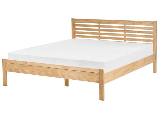 Łóżko drewniane 160 x 200 cm jasne CARNAC Beliani