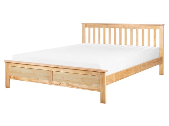 Łóżko drewniane 160 x 200 cm naturalne jasne drewno MAYENNE Beliani