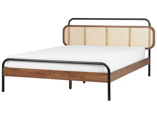 Łóżko drewniane 180 x 200 cm ciemne BOUSSICOURT Beliani