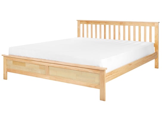 Łóżko drewniane 180 x 200 cm naturalne jasne drewno MAYENNE Beliani
