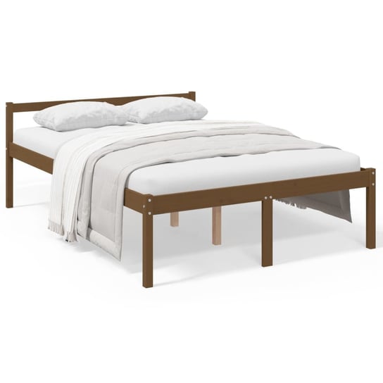 Łóżko drewniane dla seniora, 195,5x145,5x70,5 cm, Inna marka