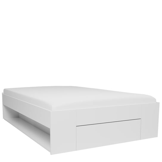 Łóżko drewniane ESPERANZA z pojemnikiem 140x200 cm biel alpejka (białe) Kielecka Fabryka Mebli
