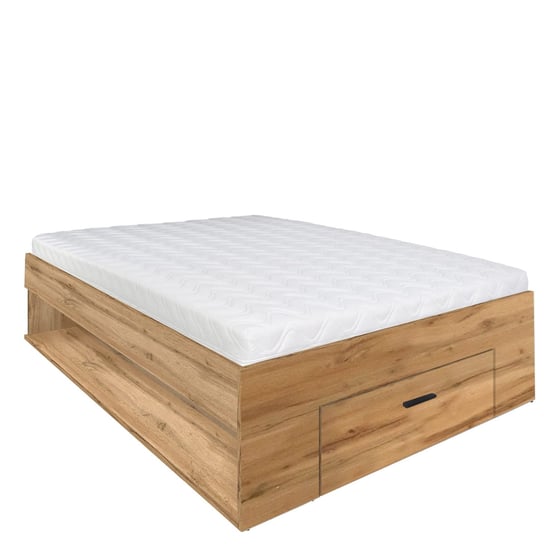 Łóżko drewniane ESPERANZA z pojemnikiem 160x200 cm dąb wotan Kielecka Fabryka Mebli