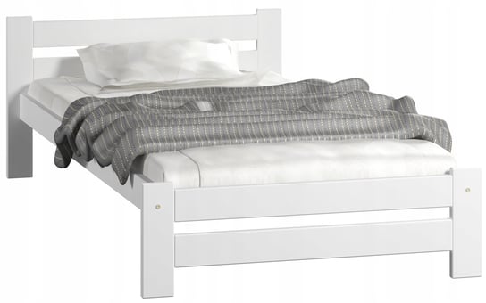 Łóżko drewniane sosnowe AGA 120x200 białe MATKAM
