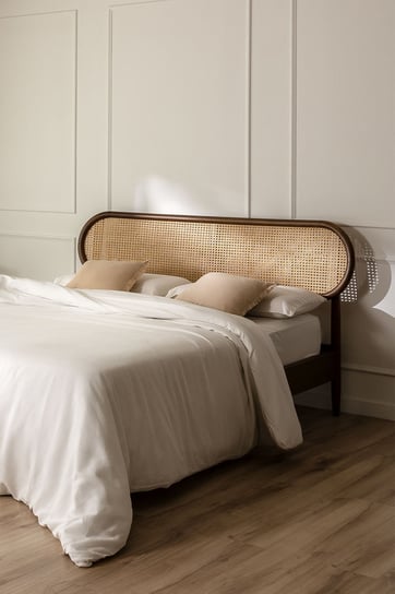 Łóżko drewniane z plecionką wiedeńską 160x200 cm MIA home