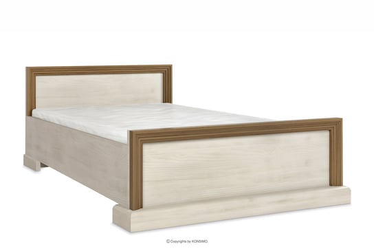 Łóżko dwuosobowe w stylu angielskim kremowe ARVEN Konsimo Konsimo