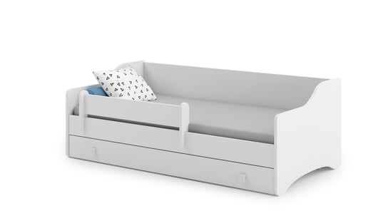 Łóżko dziecięce,  białe ERYK 160x80 cm materac + szuflada Meble Kobi