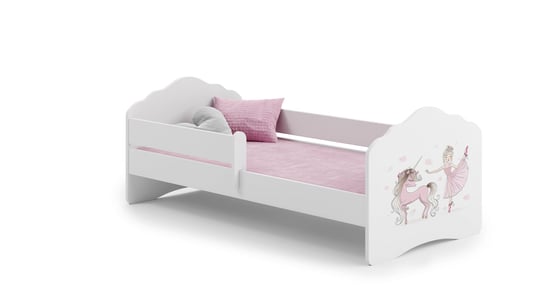 Łóżko dziecięce dla dziecka FALA białe 160x80 cm z materacem Kobi