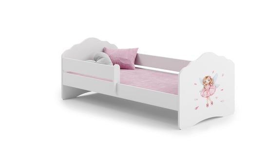 Łóżko dziecięce FALA białe z materacem 160x80 Meble Kobi