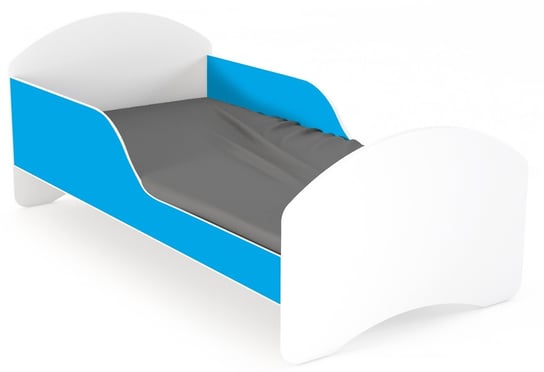 Łóżko dziecięce LEO2 140x70 biało-niebieskie LENDO