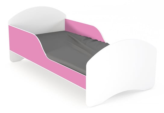 Łóżko dziecięce LEO2 140x70 biało-różowe LENDO
