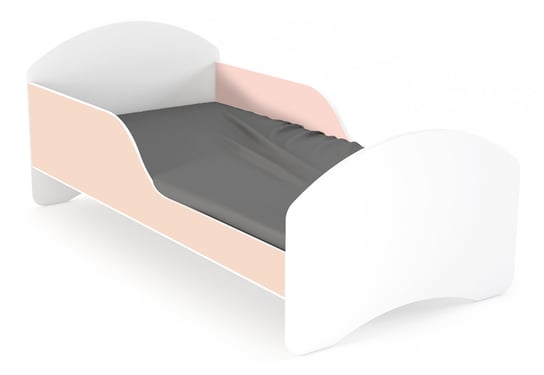 Łóżko dziecięce LEO2 160x70 biało-różowe LENDO