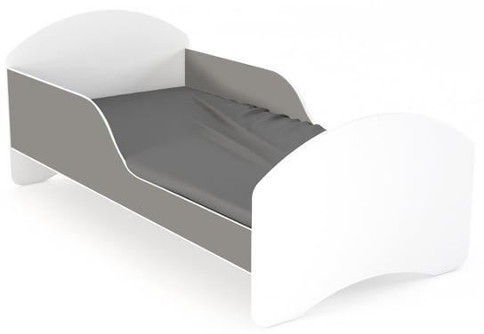 Łóżko dziecięce LEO2 160x70 biało-szare LENDO