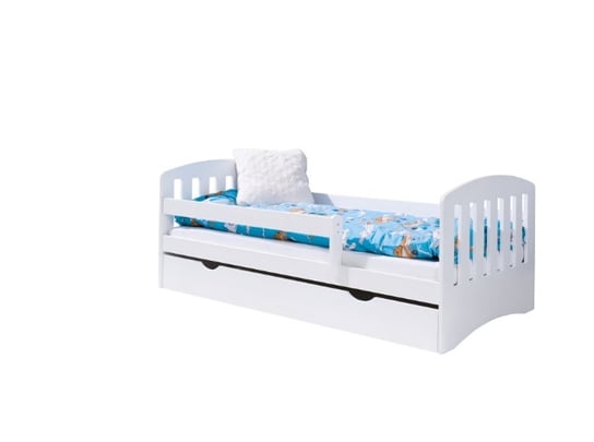 Łóżko dziecięce Lulu Lili, z materacem i szuflada, białe, 160x80 cm LULU