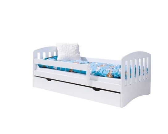 Łóżko dziecięce Lulu Lili, z materacem i szuflada, białe, 180x80 cm LULU