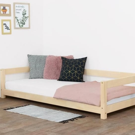 Łóżko dziecięce Montessori naturalne lite drewno 80 x 160 cm Inna marka