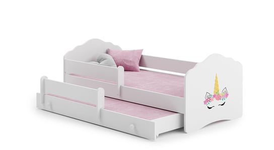 Łóżko dziecięce podwójne FalaII, z materacem + barierka, 160x80 Kobi