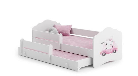 Łóżko dziecięce podwójne FalaII, z materacem + barierka, 160x80 Kobi