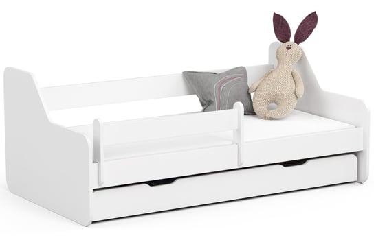 Łóżko dziecięce pojedyncze ACTIV 160x80 cm z materacem i szufladą - Białe Inna marka