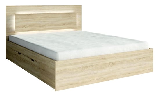 Łóżko FINO dąb sonoma (160x200) podwójne z szufladą F.M.Meblosiek