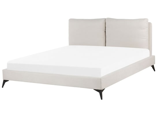 Łóżko jasnobeżowe, Beliani Melle, 95x196x228 cm Beliani