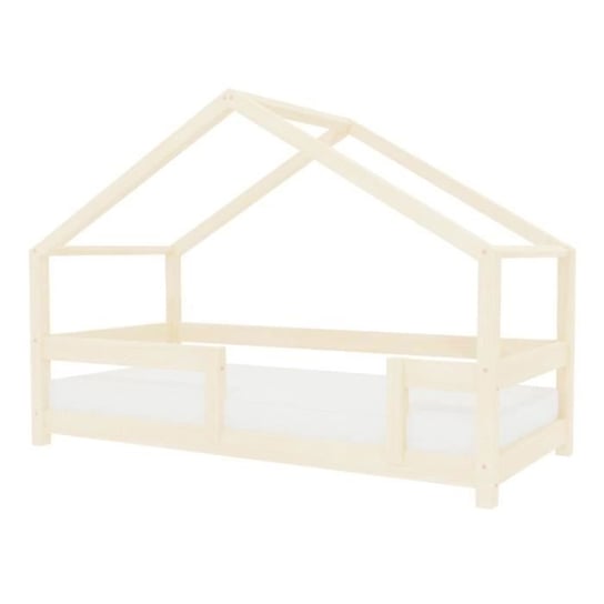 Łóżko kabinowe dla dzieci - GENERIQUE - LUCKY - Lite drewno - Listwy - Beżowy - 70 x 160 cm - 2 miejsca Inna marka