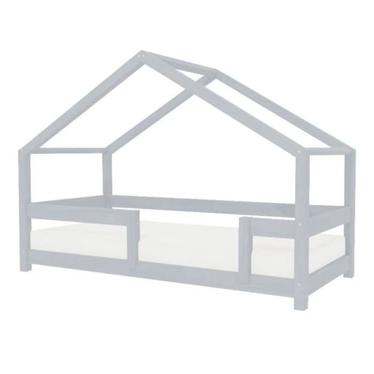 Łóżko kabinowe dla dzieci - GENERIQUE - LUCKY - Lite drewno - Szary - 90x190 cm Youdoit