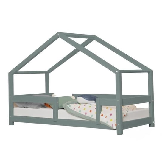 Łóżko kabinowe dla dzieci - GENERIQUE - LUCKY - Lite drewno - Zielony - Listwy Youdoit