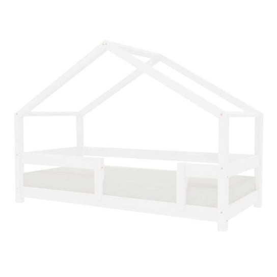 Łóżko kabinowe dla dzieci LUCKY 120 x 190 białe - GENERIC - Lite drewno - Listwy - Dziecko Inna marka