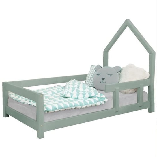 Łóżko kabinowe dla dzieci POPPI - GENERIC - Zielony - Drewno - Dziecko - 3 lata - Nieskalowalne Youdoit