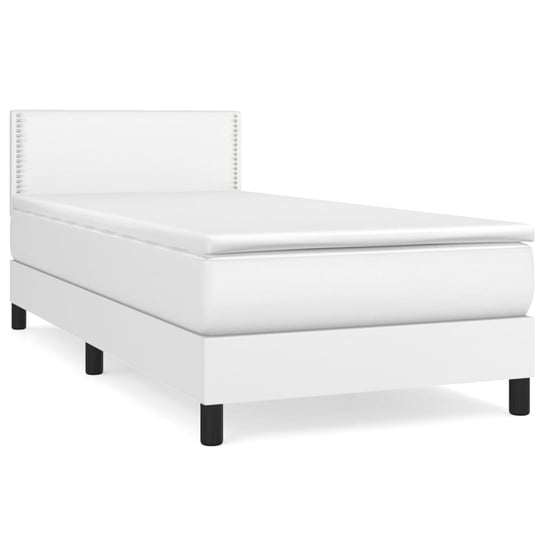 Łóżko kontynentalne białe 203x100x78/88 cm, matera Inna marka