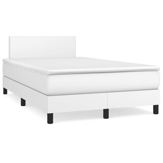 Łóżko kontynentalne białe 203x120x78/88 cm + mater Inna marka