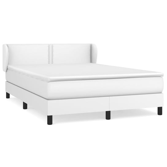 Łóżko kontynentalne białe 203x147x78/88 cm + mater Inna marka