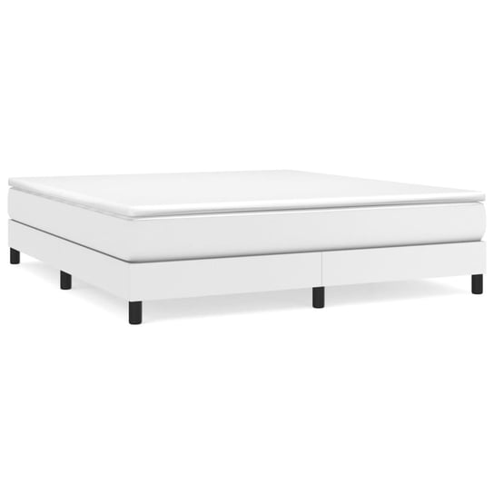 Łóżko kontynentalne białe 203x180x25 cm + materac Inna marka