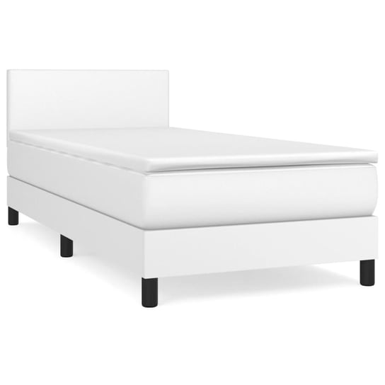 Łóżko kontynentalne białe 203x90x78/88cm + materac Inna marka