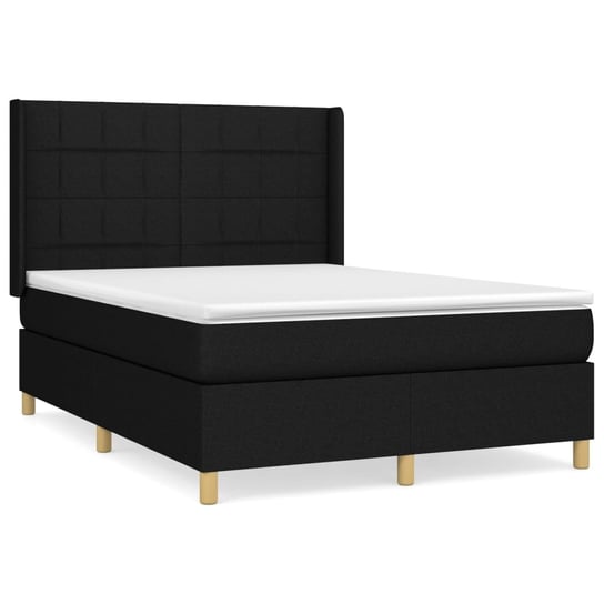 Łóżko kontynentalne czarne 193x147x118/128 cm + ma Inna marka