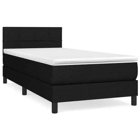 Łóżko kontynentalne czarne 193x90x78/88 cm + mater Inna marka