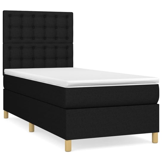 Łóżko kontynentalne czarne 203x100x118/128 cm + ma Inna marka