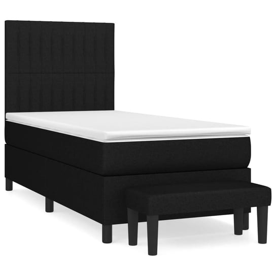 Łóżko kontynentalne czarne 203x100x118/128 cm + ma Inna marka