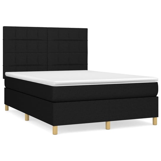 Łóżko kontynentalne czarne 203x144x118/128 cm + ma Inna marka
