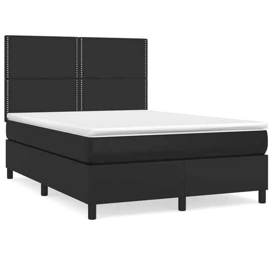 Łóżko kontynentalne czarne 203x144x118/128 cm + ma Inna marka