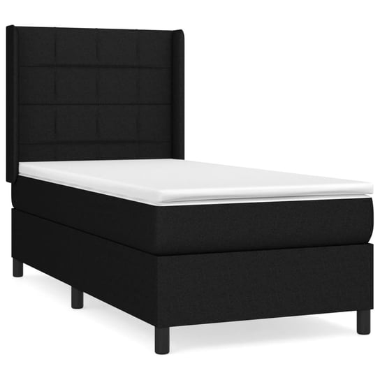 Łóżko kontynentalne czarne 203x83x118/128 cm + Mat Inna marka